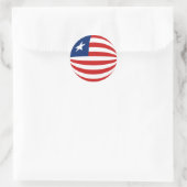 Liberia Fisheye Vlag Sticker (Tas)