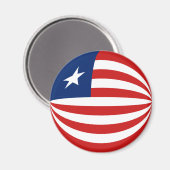 Liberia Fisheye Vlagmagneet Magneet (Voorkant / Achterkant)
