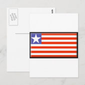 Liberia Flag Briefkaart (Voorkant / Achterkant)