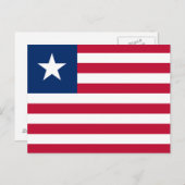 Liberia Flag Briefkaart (Voorkant / Achterkant)