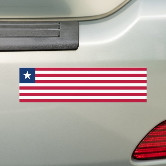 Liberia Flag Bumpersticker (Op auto)