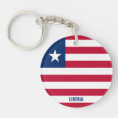 Liberia Flag Charming Patriotic Sleutelhanger (Voorkant)
