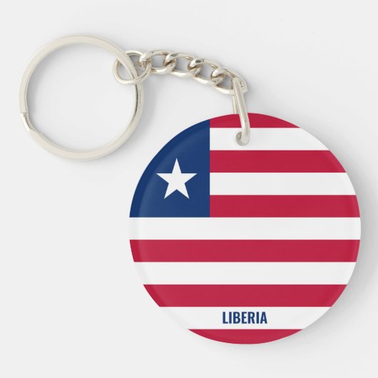 Liberia Flag Charming Patriotic Sleutelhanger (Voorkant)