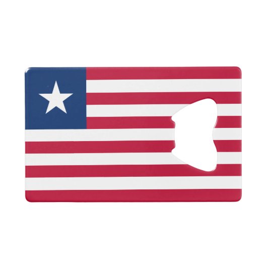 Liberia Flag Creditkaart Flessenopener (Voorkant (Horizontaal))