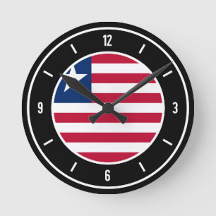Liberia Flag Elegant Ronde Klok