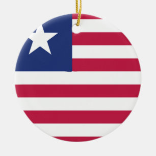Liberia Flag Emblem Keramisch Ornament
