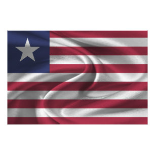 Liberia Flag Foto Afdruk