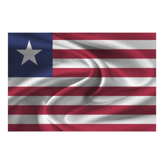 Liberia Flag Foto Afdruk (Voorkant)