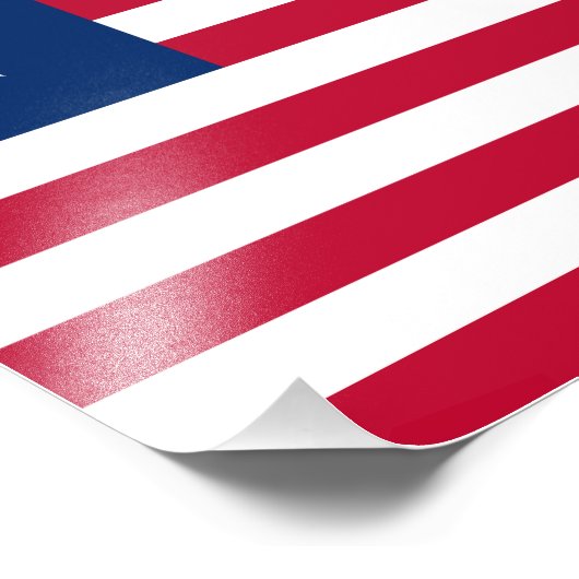 Liberia Flag Foto Afdruk (Hoek)