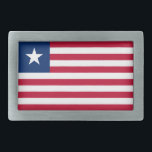 Liberia Flag Gesp<br><div class="desc">Patriottische vlag van Liberia.</div>