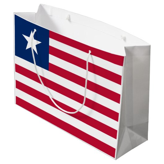 Liberia Flag Groot Cadeauzakje (Achterkant Gekanteld)