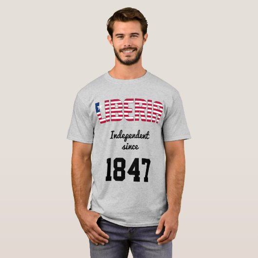 Liberia Flag Independence Celebration T-shirt (Voorkant volledig)