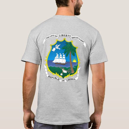 Liberia Flag Independence Celebration T-shirt (Achterkant)