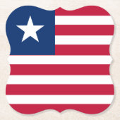 Liberia Flag Kartonnen Onderzetters (Voorkant)