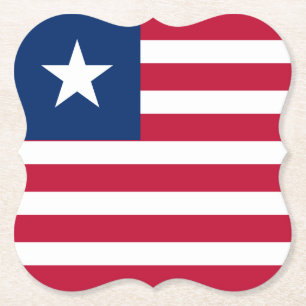 Liberia Flag Kartonnen Onderzetters