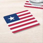 Liberia Flag Kartonnen Onderzetters (Schuin)