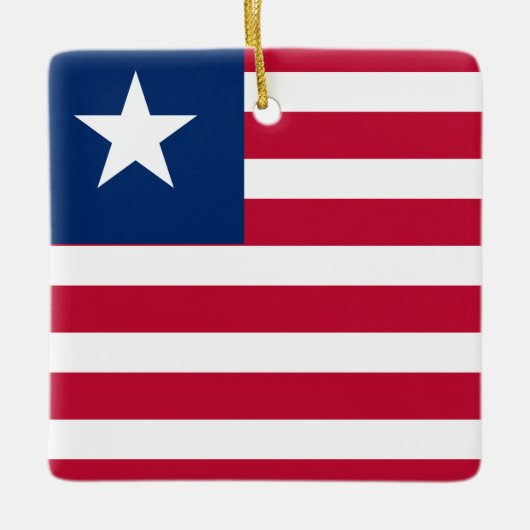 Liberia Flag Keramisch Ornament (Voorkant)