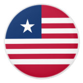 Liberia Flag Keramische Knop (Voorkant)