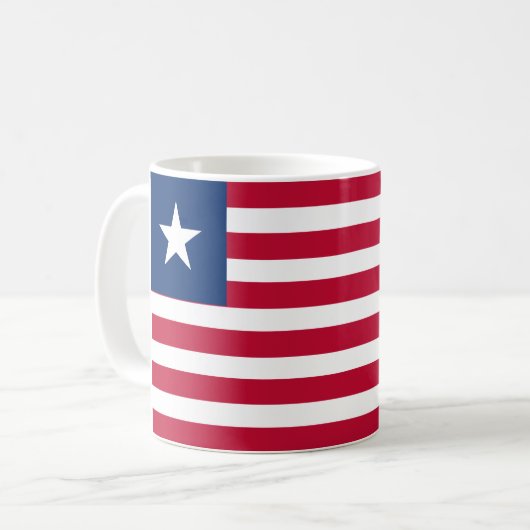 Liberia Flag Koffiemok (Voorkant links)