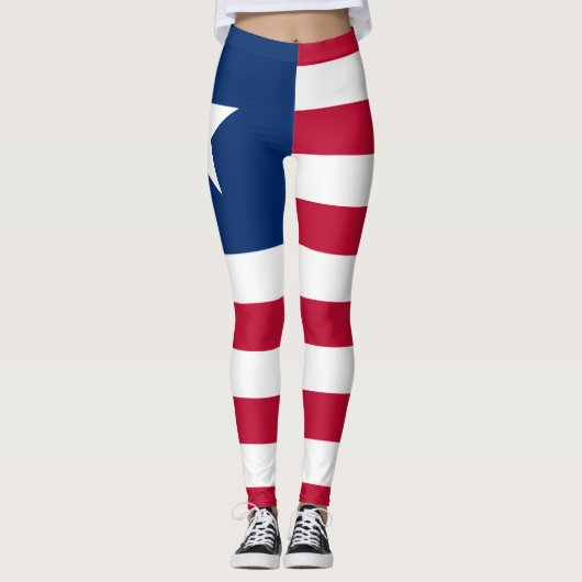 Liberia Flag Leggings (Voorkant)