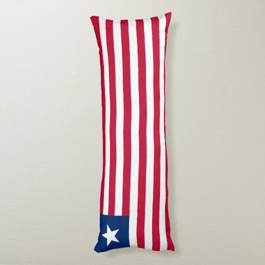 Liberia Flag Lichaamskussen (Achterkant (Verticaal))