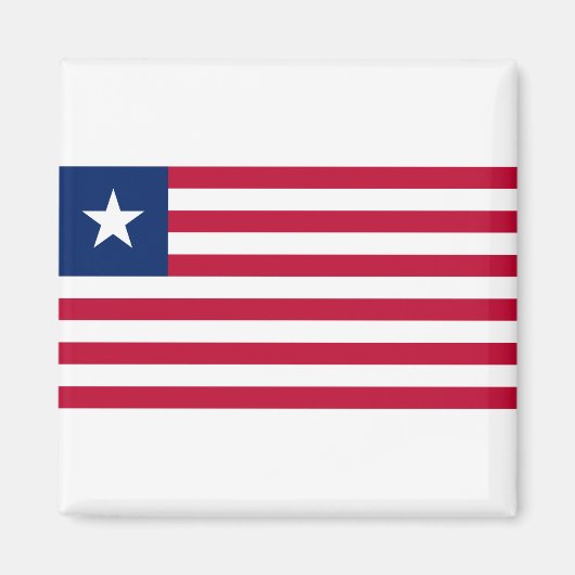 Liberia Flag Magneet (Voorkant)