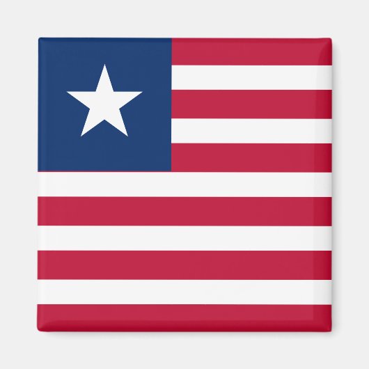 Liberia Flag Magneet (Voorkant)