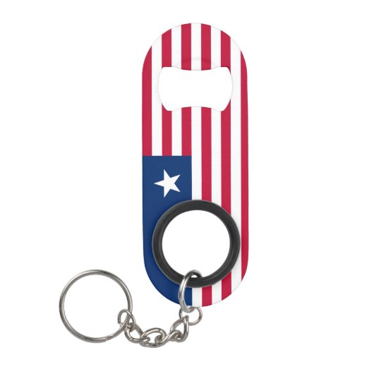 Liberia Flag Mini Flessenopener (Voorkant)