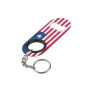 Liberia Flag Mini Flessenopener (Achterkant Gekanteld)