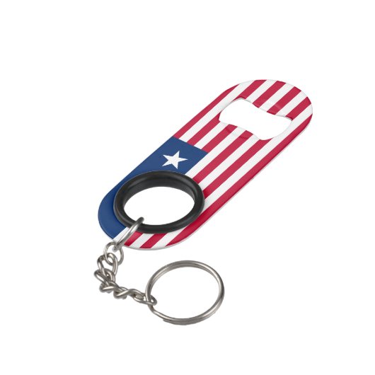 Liberia Flag Mini Flessenopener (Achterkant Gekanteld)