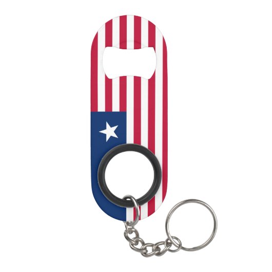 Liberia Flag Mini Flessenopener (Achterkant)