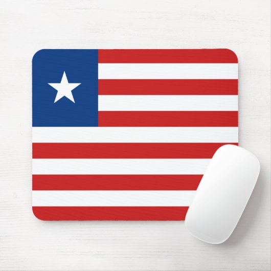 Liberia Flag Mousepad Muismat (Met muis)