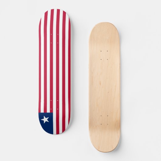 Liberia Flag Persoonlijk Skateboard (Voorkant)