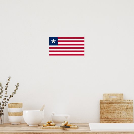Liberia Flag Poster (Keuken)