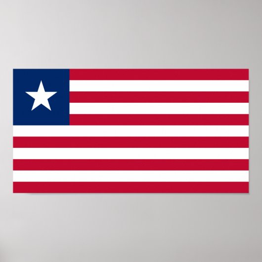 Liberia Flag Poster (Voorkant)