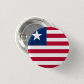 Liberia Flag Ronde Button 3,2 Cm (Voorkant /achterkant)