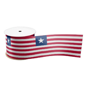 Liberia Flag Satijnen Lint