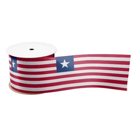 Liberia Flag Satijnen Lint (Spoel)