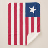 Liberia Flag Sherpa Deken (Voorkant)