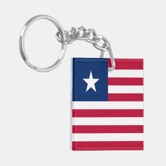 Liberia Flag Sleutelhanger (Voorkant Links)