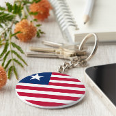 Liberia Flag Sleutelhanger (Zijkant)