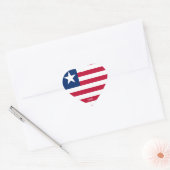 Liberia Flag Splendid Patriotic Hart Sticker (Envelop)