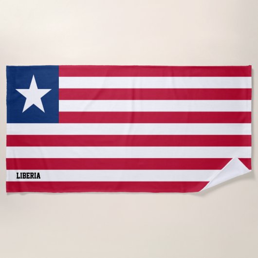 Liberia Flag Splendid Patriotic Strandlaken (Voorkant)