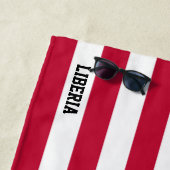 Liberia Flag Splendid Patriotic Strandlaken (In situ)