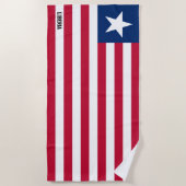 Liberia Flag Splendid Patriotic Strandlaken (Voorkant)