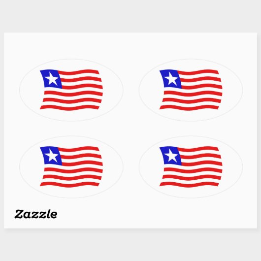 Liberia Flag Sticker (Vel)