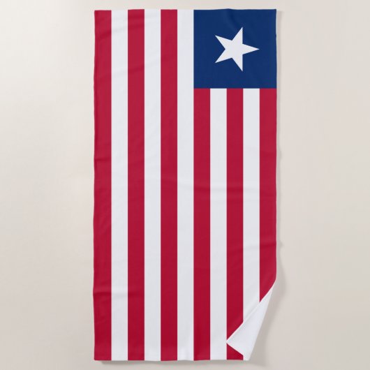 Liberia Flag Strandlaken (Voorkant)