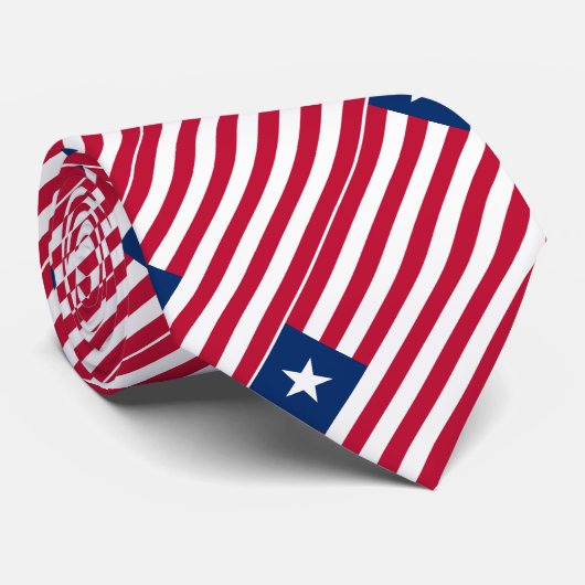 Liberia Flag Stropdas (Opgerold)