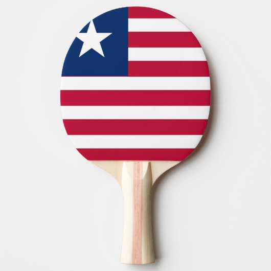 Liberia Flag Tafeltennisbatje (Voorkant)
