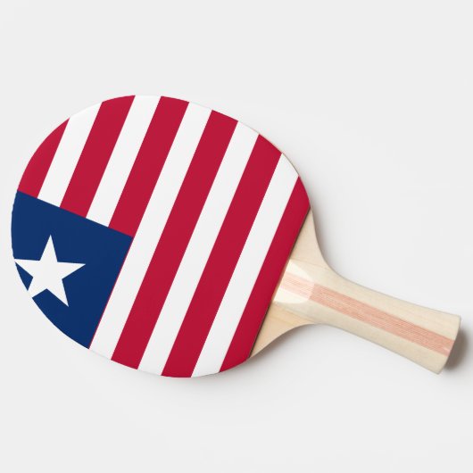Liberia Flag Tafeltennisbatje (Zijkant)